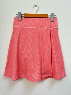 Lou & Grey Pink Gingham Skater Skirt